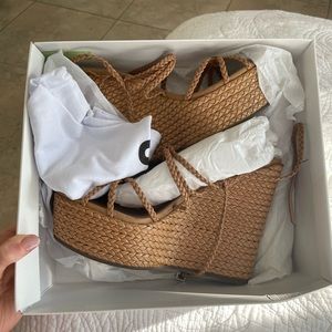 Never worn SCHUTZ Camel Color Wedges